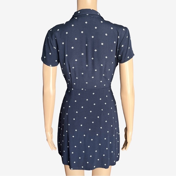 Abercrombie Wrap Dress Navy XS/S Viscose Mini A-Line - Picture 4 of 10